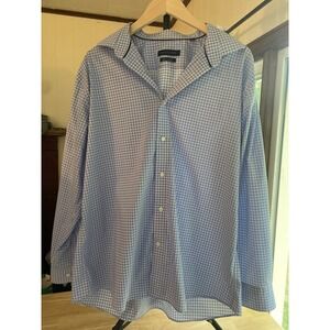 Tommy Hilfiger Supima Fit Blue & White Button Up Men's Long sleeve Shirt 32/33